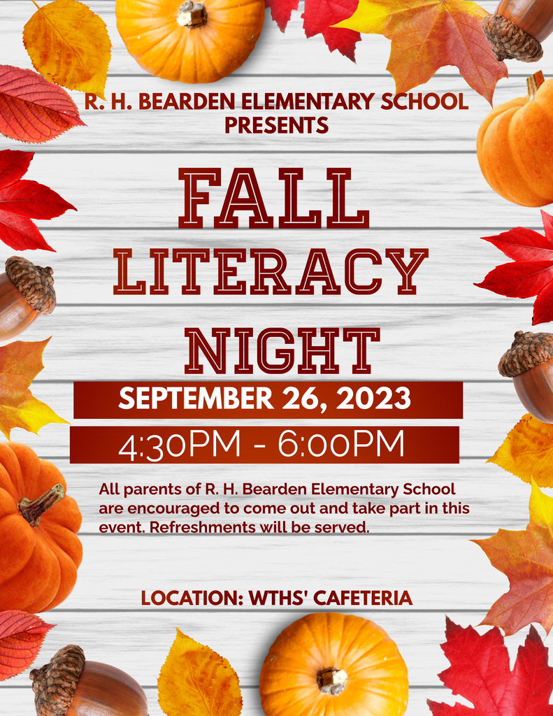 fall literacy night flyer
